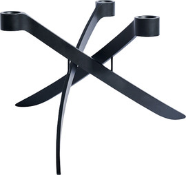 מלח הארץ נרות LIGHTARCH 3' ARM STANDARD TAPER - שחור מט