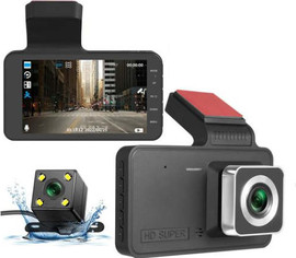 camera8200 מצלמת רכב 2 עדשות FULL HD כולל מסך FS-J400