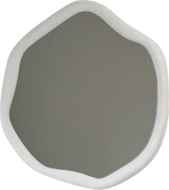 STUDIO 26 מראת עץ נויה אסימטרית עגולה