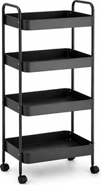Vedro עגלה ניידת 4 קומות ממתכת – Urban Move Tall Black