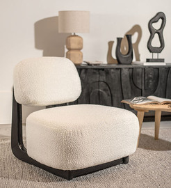 Vedro כורסה פיסולית לורן Bouclé White