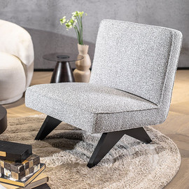 Vedro כורסת אירוח סלין Bouclé Grey