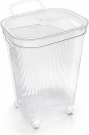 Vedro סל כביסה שקוף עם גלגלים – Clear Roll Laundry