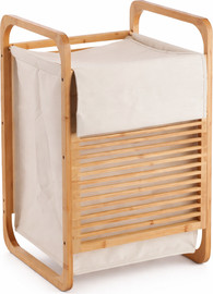 Vedro סל כביסה מבמבוק עם שקית בד נשלפת ומכסה – NATURAL BAMBOO