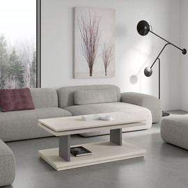 DUPEN שולחן סלון מודרני נפתח במידה 115X60X45H ס"מ