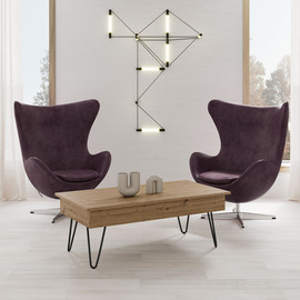 DUPEN שולחן סלון נפתח עם אחסון במידה 115X60X45H ס"מ