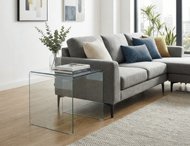 DUPEN שידת זכוכית במידה 63X50X48H ס"מ