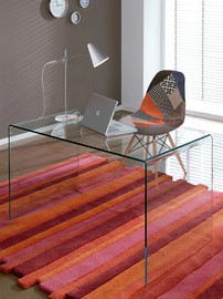 DUPEN שולחן עבודה מזכוכית במידה 126X70X76H