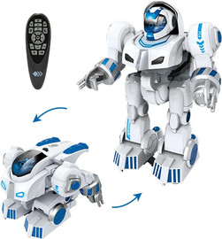 Machina רובוט משנה צורה MASK ROBOT עם שלט 15 פעולות, אורות, סורק טביעת וטעינת USB