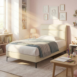 Sealy מיטת נוער סילי מרופדת דגם Nest עם מזרן Essential  - מבית Sealy