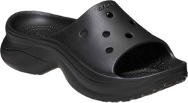 Crocs Crocs Bae Slide - כפכפי סלייד פלטפורמה קרוקס לנשים בצבע שחור