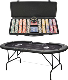 WINCLUB שולחן וערכת פוקר ABS מקצועיים MONTE CARLO MILLIONS