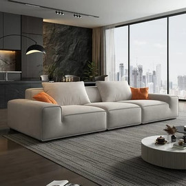 Dream Home ספה תלת מושבית דגם מונטנה, צבע בז'