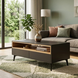 Dream Home שולחן סלון כולל זוג מגירות ומדף דגם אדלי