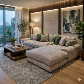 Dream Home סלון פוך נוצות רביצה פינתי דגם גרמין - 300