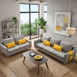 Dream Home סט ספות 3+2 דגם כריס - אפור