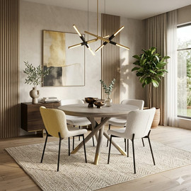 Dream Home סט פינת אוכל עגול נפתח דגם לימה