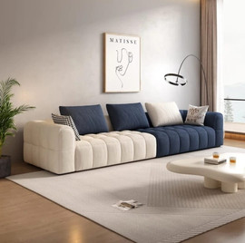 Dream Home ספת רביצה צבע כחול/בז׳ דגם אושן - 320