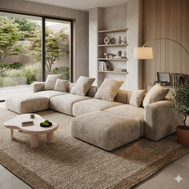 Dream Home סלון רביצה ענק לחללים גדול במיוחד כולל זוג הדום דגם סלאמנקה