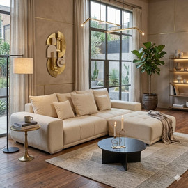Dream Home ספה מעוצבת כולל הדום דגם מודי
