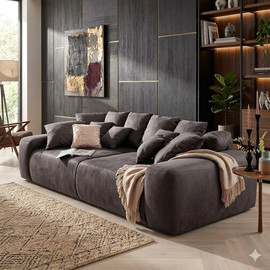Dream Home ספת רביצה דגם המבורג צבע אפור - 300