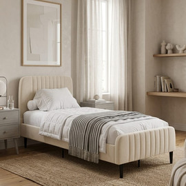 Dream Home מיטת נוער יחיד 80×190 ס"מ כולל מזרון גובה 20 ס"מ דגם סוונה - בז׳