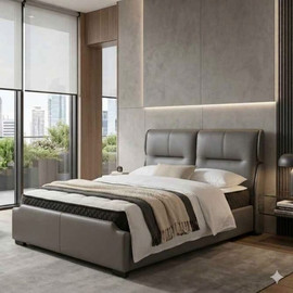 Dream Home מיטה זוגית במגוון גדלים צבע אפור דגם סקיי - 180