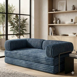 Dream Home ספת אירוח בד קורדוי נפתחת למיטה זוגית ענקית דגם Bono