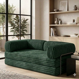 Dream Home ספת אירוח בד קורדוי נפתחת למיטה זוגית ענקית דגם Bono