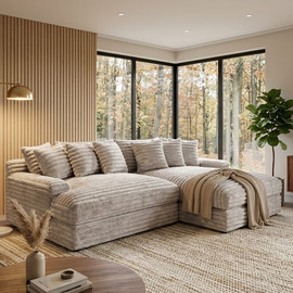 Dream Home סלון רביצה פינתי מפואר דגם קורדוי