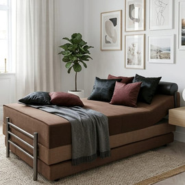Dream Home מיטה נפתחת לעוד מיטה נוספת ראש מתכוונן כולל ארגז מצעים דגם ריץ׳