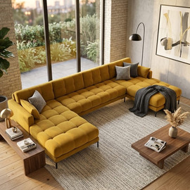 Dream Home סלון פינתי בצורת ח דגם בריידי