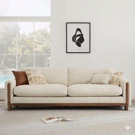 Dream Home ספה מעוצבת תלת מושבית עץ דגם Swiss - 300
