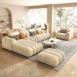Dream Home סט ספות רביצה מעוצבות דגם צאלון - בז׳