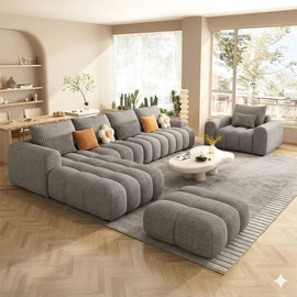 Dream Home סט ספות רביצה מעוצבות דגם צאלון - אפור