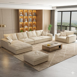Dream Home סט ספות רביצה נוחות מקסימלית דגם פיקוס - בז׳