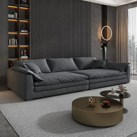 Dream Home ספת רביצה גדולה מפנקת נוחות מקסימלית דגם סופט צבע אפור כהה - 300