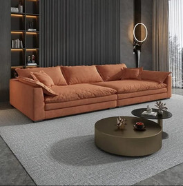 Dream Home ספת רביצה גדולה מפנקת נוחות מקסימלית דגם סופט צבע כתום - 300