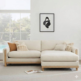 Dream Home סלון פינתי מעוצב צוקל עץ אלון מלא דגם Swiss - 300*180