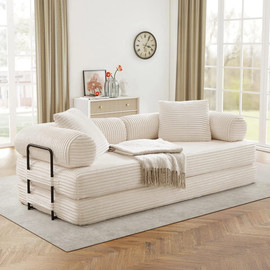 Dream Home ספה נפתחת למיטה זוגית ענקית בד קורדורוי דגם סורונטו פלוס