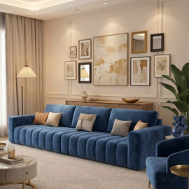 Dream Home ספה תלת במבחר גדלים דגם קולומביה צבע כחול - 220