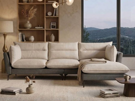 Dream Home סלון פינתי מודולרי דגם אורטל צבע אפור/בז׳ - 300*200