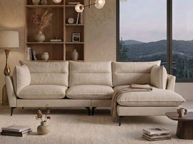 Dream Home סלון פינתי מודולרי דגם אורטל צבע בז׳ - 300*200