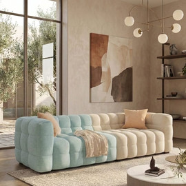 Dream Home ספה מעוצבת דגם ג׳וקר צבע בז׳/טורקיז - 300
