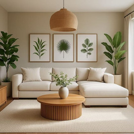 Dream Home סלון רביצה פינתי דגם בליק צבע בז׳ - 280*180