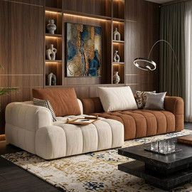 Dream Home סלון פינתי מעוצב דגם אושן צבע חמרה/בז׳ - 300*200