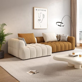 Dream Home סלון פינתי מעוצב דגם אושן צבע חרדל/בז׳ - 400*200