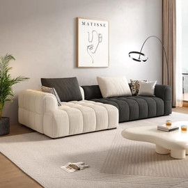Dream Home סלון פינתי מעוצב דגם אושן צבע שחור/בז׳ - 260*160