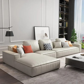 Dream Home סלון רביצה פינתי מדמוי עור משובח דגם פיירבורג צבע בז׳ - 340*200