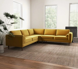 Dream Home סלון פינתי דגם מיוט צבע צהוב חרדל - 240*240